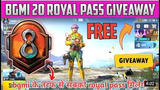 BGMI : 20 Royal Pass Giveaways 🤑🤑🤑 | Hurry Up 🔥