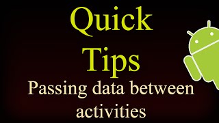 Passing data between activities