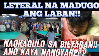 LETERAL NA MADUGO ANG LABAN!! NAGKAGULO SA BILYARAN ANO NANGYARE??