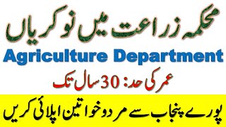 Agriculture Department Punjab Jobs 2021 | Latest Agriculture Department Jobs 2021