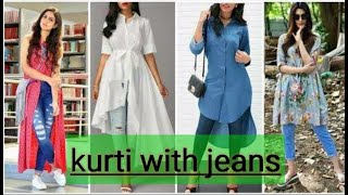 #fashion#trend  Latest kurti with jeans collection ideas 2020 | college & office wear || best ideas