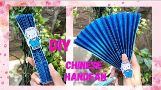 How to make Japanese fans | DIY Chinese hand fan #diy #papercraftdiy #handfan @newlyartandcraft1709