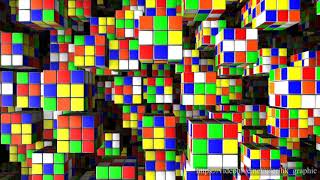 Rubik's cube Background Animation | 4K Screensaver Royalty Free