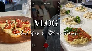 When you’re scared to vlog at school (Italian Dinner special)