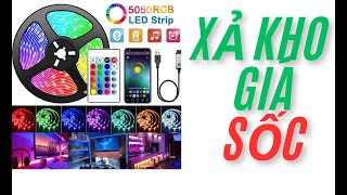 Dây Đèn Led 5050 RGB Thay Đổi Màu Sắc Kèm Điều Khiển bluetooth Tiện Dụng Trang Trí Phòng Khách Phòng