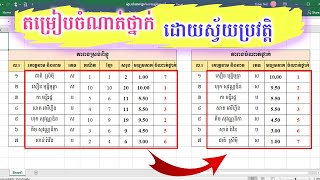 រៀបចំណាត់ថ្នាក់ដោយស្វ័យប្រវត្តិ | មេរៀន Excel #2