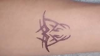 New tribal tattoo design using pen