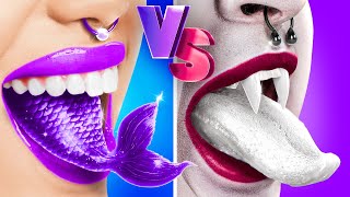 Mermaid to Vampire Transformation 🧜‍♀️🧛‍♀️ Extreme Makeover & Crazy Hacks