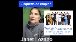 Videocurriculum de Janet Lozano. Servicio de difusión de la web TrabajoDurazno.com