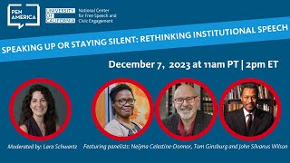 Speaking up or Staying Silent: Rethinking Institutional Speech