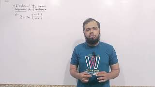 Derivative of inverse trigonometric functions by Shahzad Ahmed. #2ndyearmath #calculus #derivatives