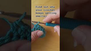 Here's why your crochet is getting smaller. #crochet #crochethelp #crochetforbeginners