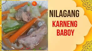 Nilagang karneng baboy buto buto