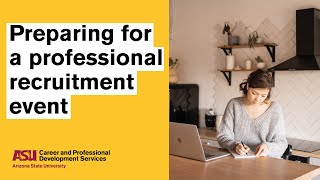 Preparing for a professional recruitment event