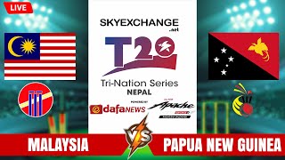 Malaysia VS Papua New Guinea Live | Skyexchange Tri Nation T20 Series | Cricket Cup 2022 | Nepal