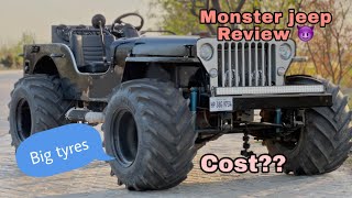 Monster jeep worth Rs?????  | Big tyres(tractor ale tyre😂) | Rs 55000 Sound System🔥 | Jagginattvlogs