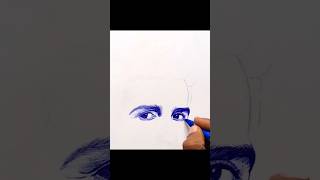 drawing eyes with pen || #shots #sketch #viral #trending #youtube# #art #carryminati #mrbeast