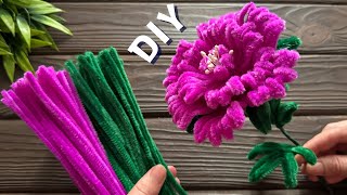 How to Make Flower from Chenille Stems Pipe Cleaner Flowers DIY Pipe Cleaner Crafts