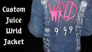 How To Custom Paint Denim Jackets! Juice Wrld Inspired | DIY