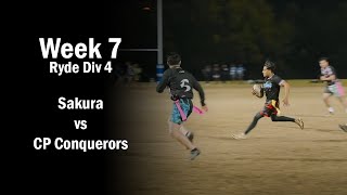 Sakura vs CP Conquerors - Ryde Monday Oztag Div 4 - Week 7