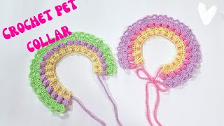 How to crochet pet collar  _ Easy tutorial for beginners  _ crochet for cat/dog