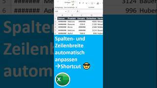 Spalten- und Zeilenbreite in Excel automatisch anpassen 🚀 (Shortcut)