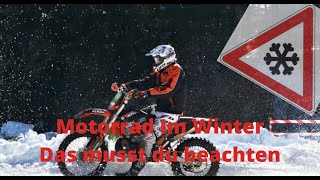 Motorrad im Winter, Das musst du beachten