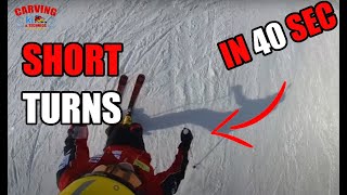 How To Perform Short Turns In 40 Seconds #ski #carvingskills