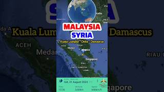 Malaysia to Syria Flight Route, Kuala Lumpur-Doha-Damascus #fyp #shorts #airplane #aviation