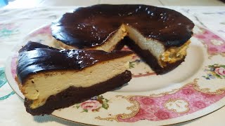 Cheesecake y Brownie 2 postre en uno / burnt cheesecake / brownie