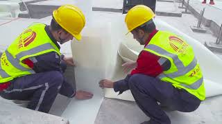 YH PMH-3080 Sand surface pre-applied fully bond HDPE membrane for basement