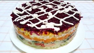 لايمكنك الاستغناء عن هذه الوصفة الرائعة بعد تجربتها |سلطة الكيك! Salad Cake 🥗