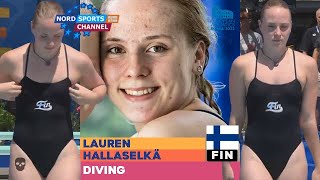 Women's sports Diving European Championships ROME Lauren HALLASELKÄ (Finland) 1m NORD UK260