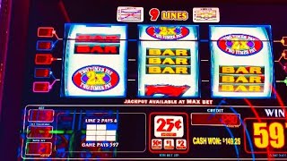 $6.75 BET ON 3 REEL SLOT MACHINE