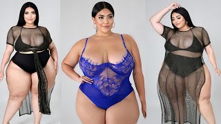 Bikinis Curvy Women | Plus Size Lingerie Fashion Model Try On Haul #plussize #swimwear #bikini