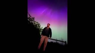 Spectacular view of the Northern Lights on the dog walk #dogs #puppy #music #shortvideo #shorts