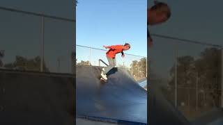 Nice trick on the half pipe