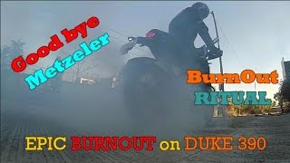 Epic Burnout KTM Duke 390 | Burnout Ritual | ONi M