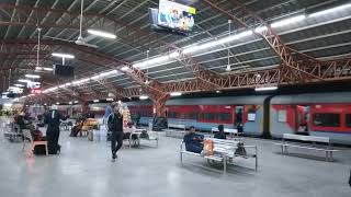 A Train Departs From A Platform, Railway Station Delhi