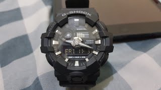 Unboxing Casio G-Shock GA-700-1BDR Full Black