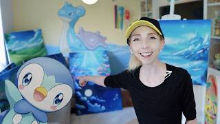 Pokémon bought my art! 😱🎨 I’m painting backdrops!