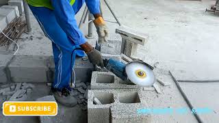 #few people know better way to cut blocks #handmade #amazing #construction #engineering #block