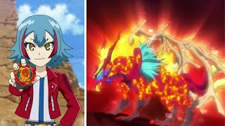 THE INFERNO GIRL (ONIGASHIMA BATTLE ROYALE): BEYBLADE BURST DB EPISODE 22