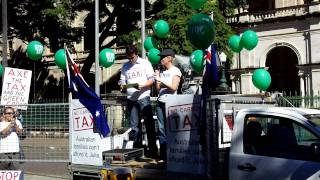 Hajnal Black at the No Carbon Tax Rally