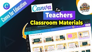 How to Create Engaging Classroom Materials in Canva  Canva for Teachers Tutorial by Genius Junkie