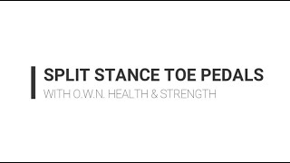 SPLIT STANCE TOE PEDALS