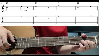 Amazing Grace - Easy Beginner Guitar Tab With Playthrough Tutorial Lesson