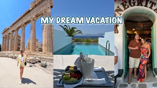 GREECE BIRTHDAY TRIP PART 1 (shopping haul/16 hour flight/Athens/Mykonos)