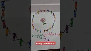 Beautiful Happy Children's Day Drawing | Children's Day Poster DRAWING | children Day art |#shorts