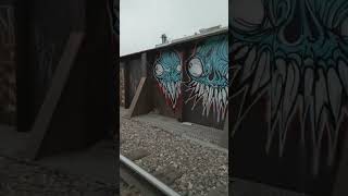 Grom on the Train Tracks | Graffiti street Art in Lethbridge, Alberta